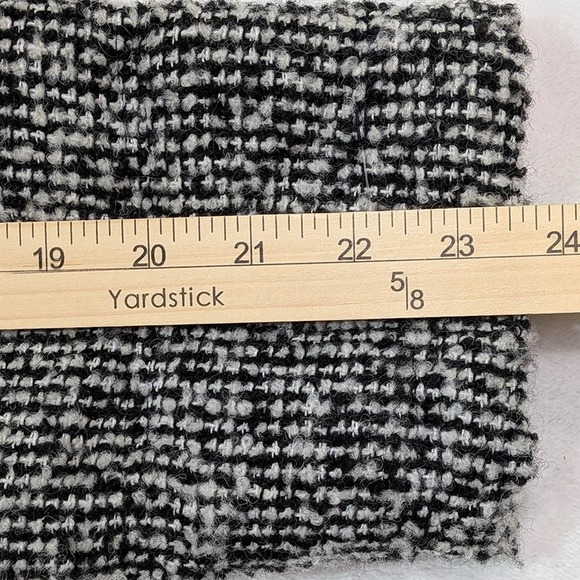 Chicos Wool Coat Womens 12 14 Black Nubby Bouclé Old Money French Girl Quiet Lux - Picture 10 of 13